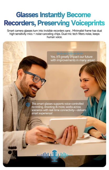 GUHUAVMI W610 AI Smart Glasses – Bluetooth Audio, Camera & Voice Assistant