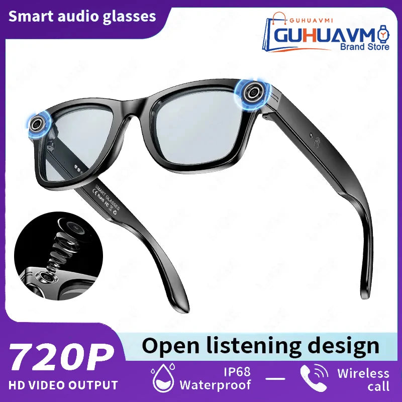 GUHUAVMI W610 AI Smart Glasses – Bluetooth Audio, Camera & Voice Assistant