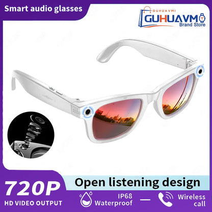 GUHUAVMI W610 AI Smart Glasses – Bluetooth Audio, Camera & Voice Assistant